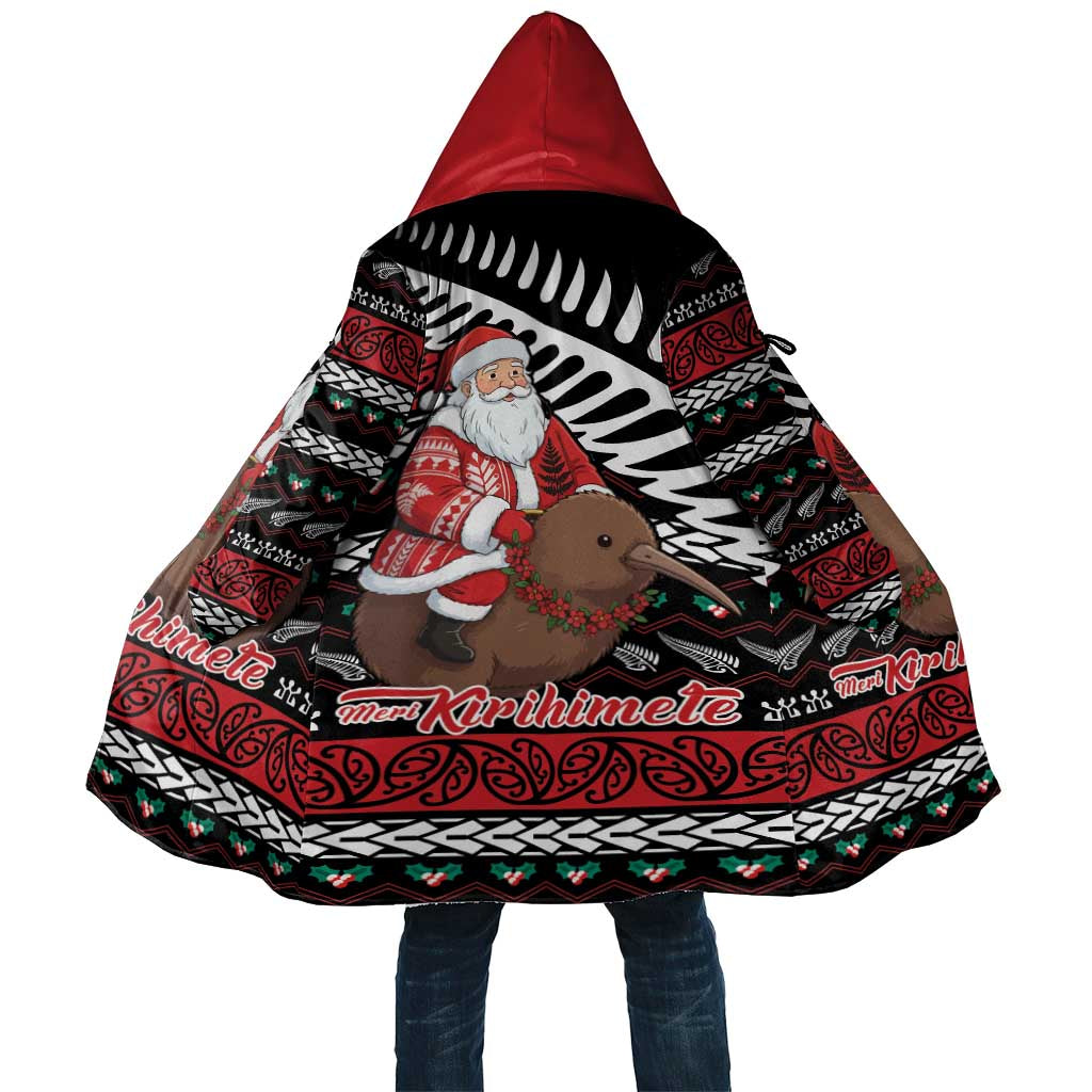New Zealand Kiwi Santa Christmas Cloak He Wairua Kirihimete LT9 Unisex Black - Polynesian Pride