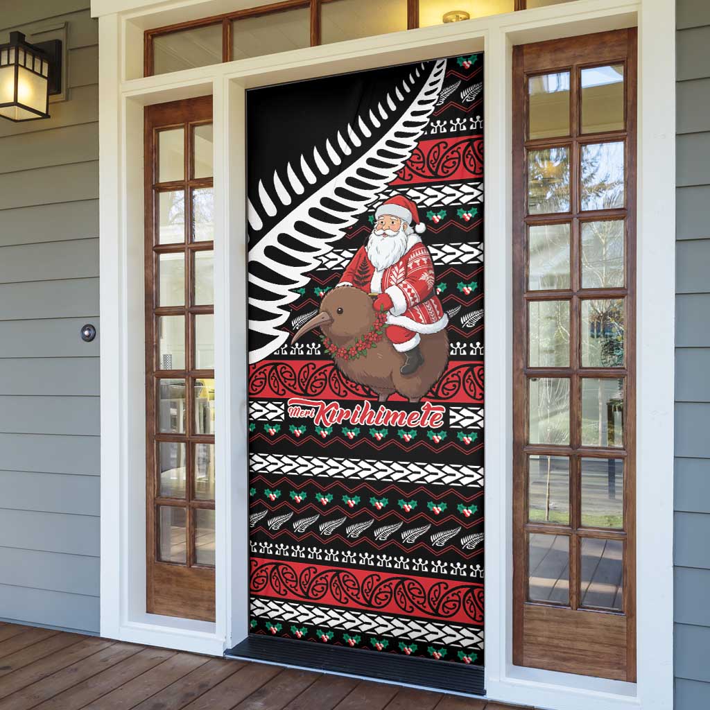 New Zealand Kiwi Santa Christmas Door Cover He Wairua Kirihimete LT9 - Polynesian Pride