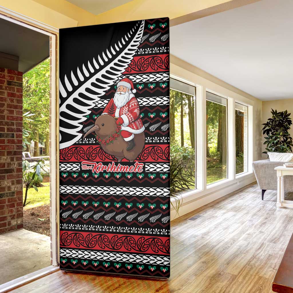 New Zealand Kiwi Santa Christmas Door Cover He Wairua Kirihimete LT9 - Polynesian Pride