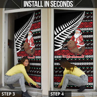 New Zealand Kiwi Santa Christmas Door Cover He Wairua Kirihimete LT9 - Polynesian Pride