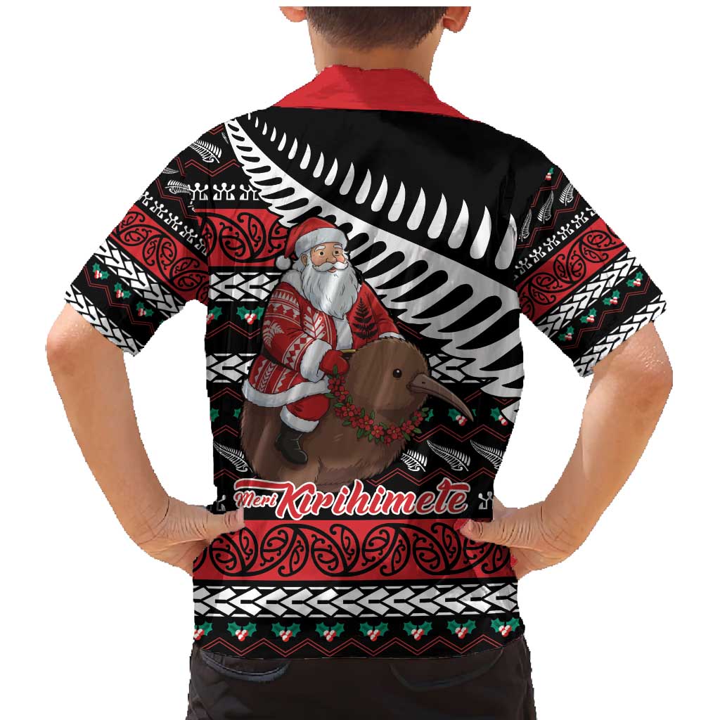 New Zealand Kiwi Santa Christmas Family Matching Mermaid Dress and Hawaiian Shirt He Wairua Kirihimete LT9 - Polynesian Pride