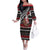 New Zealand Kiwi Santa Christmas Family Matching Off The Shoulder Long Sleeve Dress and Hawaiian Shirt He Wairua Kirihimete - Polynesian Pride