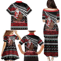New Zealand Kiwi Santa Christmas Family Matching Puletasi and Hawaiian Shirt He Wairua Kirihimete LT9 - Polynesian Pride