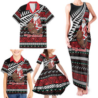 New Zealand Kiwi Santa Christmas Family Matching Tank Maxi Dress and Hawaiian Shirt He Wairua Kirihimete LT9 - Polynesian Pride