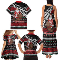 New Zealand Kiwi Santa Christmas Family Matching Tank Maxi Dress and Hawaiian Shirt He Wairua Kirihimete LT9 - Polynesian Pride