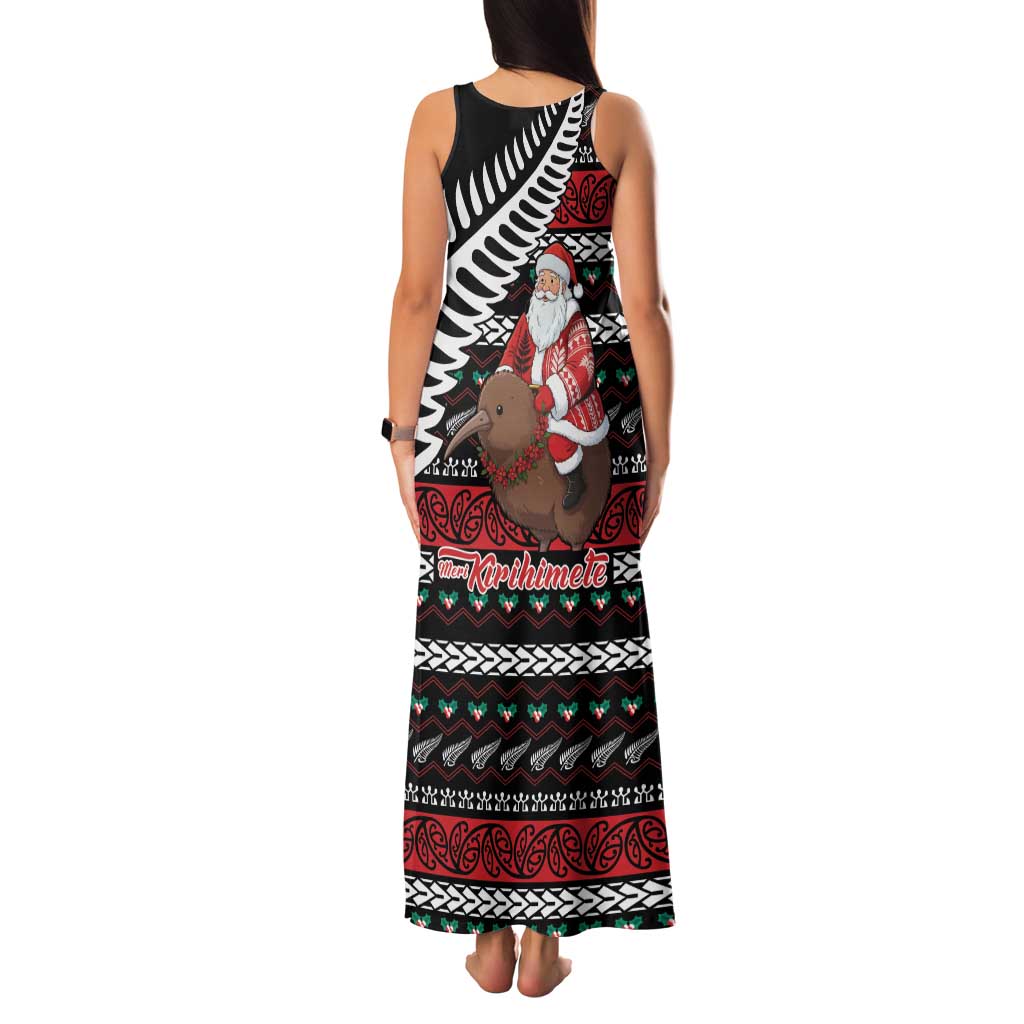 New Zealand Kiwi Santa Christmas Family Matching Tank Maxi Dress and Hawaiian Shirt He Wairua Kirihimete LT9 - Polynesian Pride