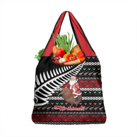 New Zealand Kiwi Santa Christmas Grocery Bag He Wairua Kirihimete LT9 1-pack One Size Black - Polynesian Pride