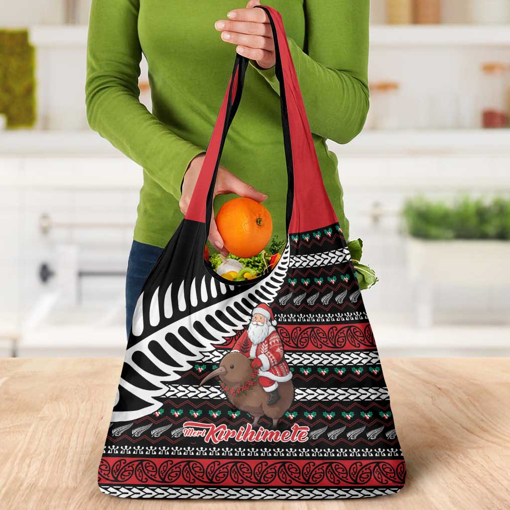 New Zealand Kiwi Santa Christmas Grocery Bag He Wairua Kirihimete LT9 - Polynesian Pride