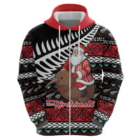 New Zealand Kiwi Santa Christmas Hoodie He Wairua Kirihimete LT9 - Polynesian Pride