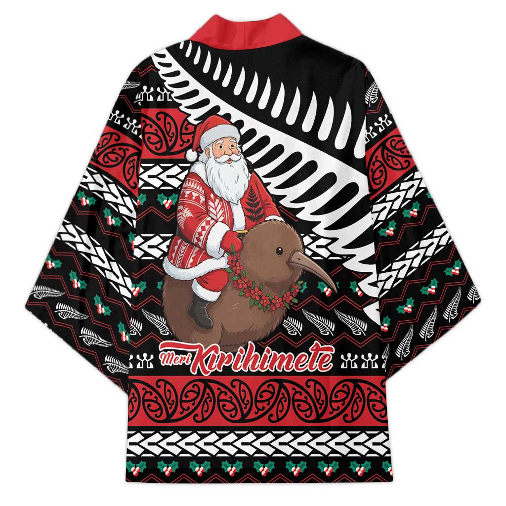 New Zealand Kiwi Santa Christmas Kimono He Wairua Kirihimete LT9 - Polynesian Pride