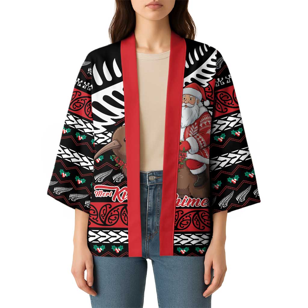 New Zealand Kiwi Santa Christmas Kimono He Wairua Kirihimete LT9 - Polynesian Pride