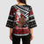 New Zealand Kiwi Santa Christmas Kimono Sleeve Blouse He Wairua Kirihimete - Polynesian Pride