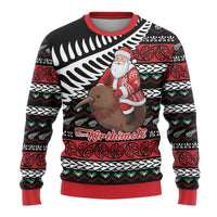 New Zealand Kiwi Santa Christmas Ugly Christmas Sweater He Wairua Kirihimete LT9 - Polynesian Pride
