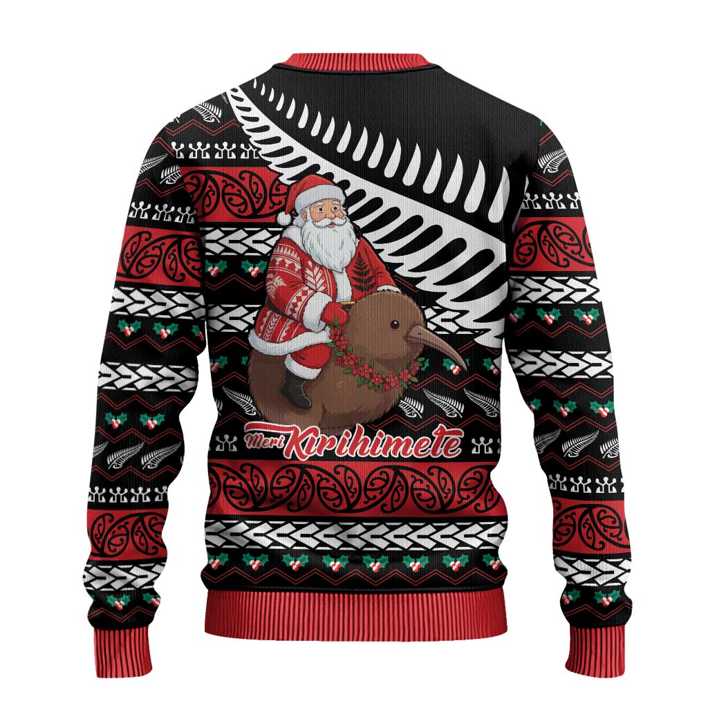 New Zealand Kiwi Santa Christmas Ugly Christmas Sweater He Wairua Kirihimete LT9 - Polynesian Pride