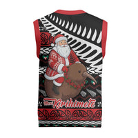 New Zealand Kiwi Santa Christmas Knitted V-Neck Vest He Wairua Kirihimete LT9 - Polynesian Pride