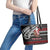 New Zealand Kiwi Santa Christmas Leather Tote Bag He Wairua Kirihimete - Polynesian Pride