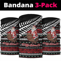 New Zealand Kiwi Santa Christmas Neck Gaiter He Wairua Kirihimete LT9 package One Size: 25*50cm Black - Polynesian Pride