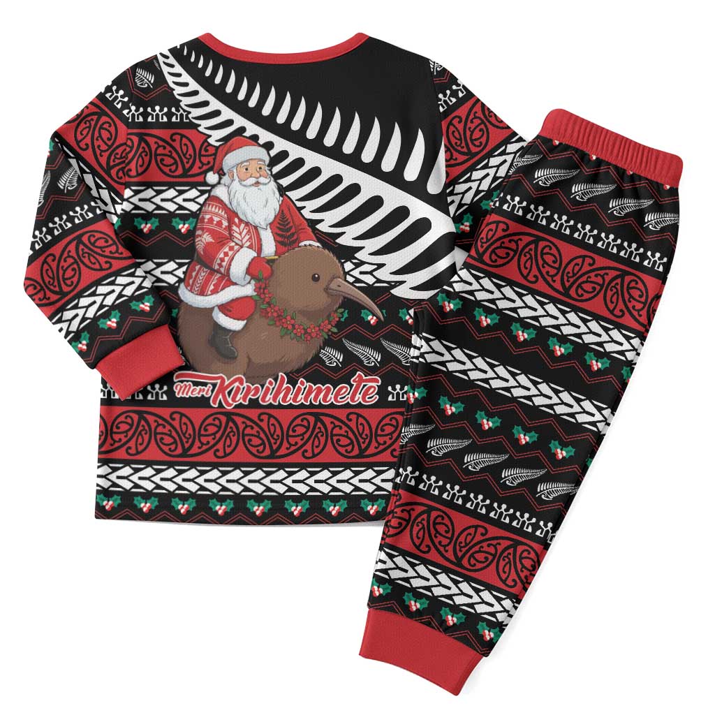 New Zealand Kiwi Santa Christmas Pajama Set He Wairua Kirihimete LT9 - Polynesian Pride