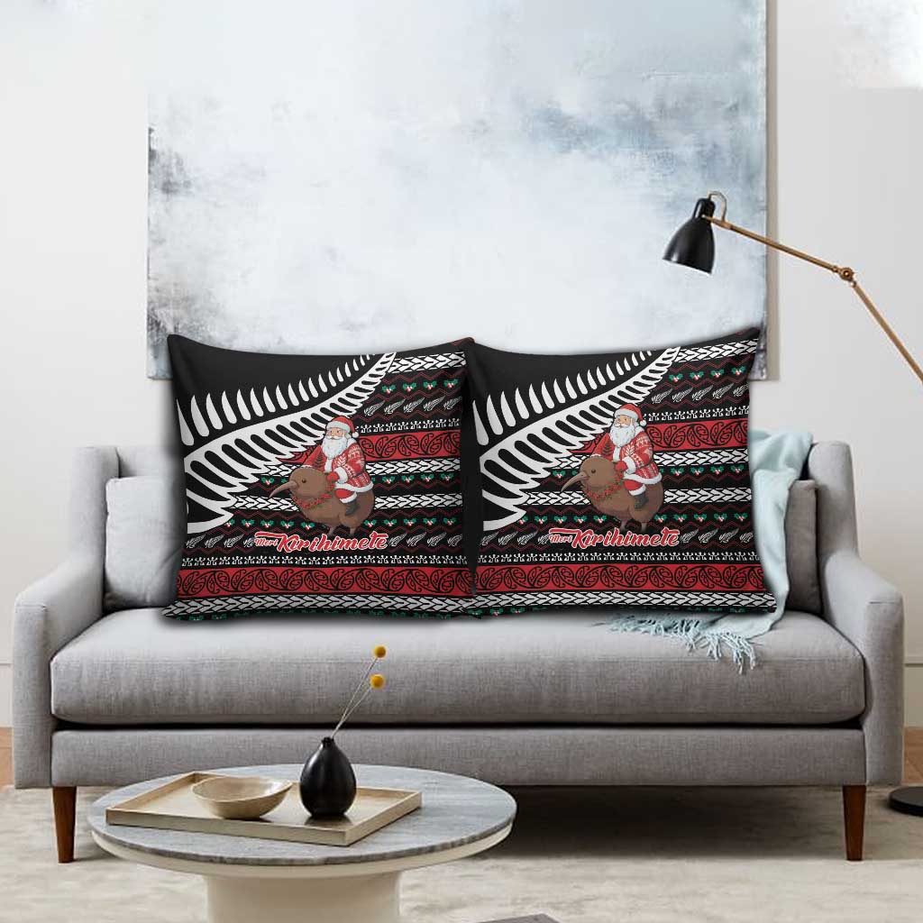 New Zealand Kiwi Santa Christmas Pillow Cover He Wairua Kirihimete LT9 - Polynesian Pride