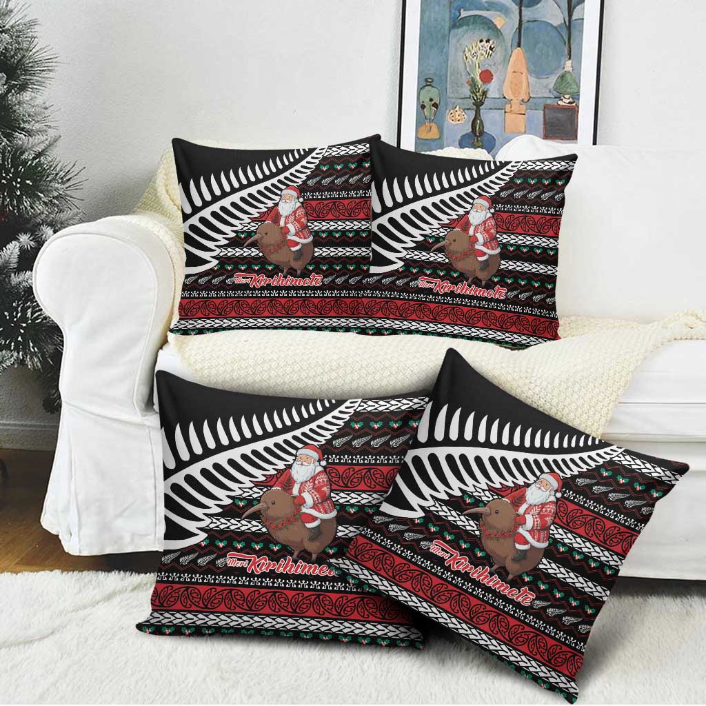 New Zealand Kiwi Santa Christmas Pillow Cover He Wairua Kirihimete LT9 - Polynesian Pride