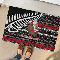 New Zealand Kiwi Santa Christmas Rubber Doormat He Wairua Kirihimete LT9 - Polynesian Pride