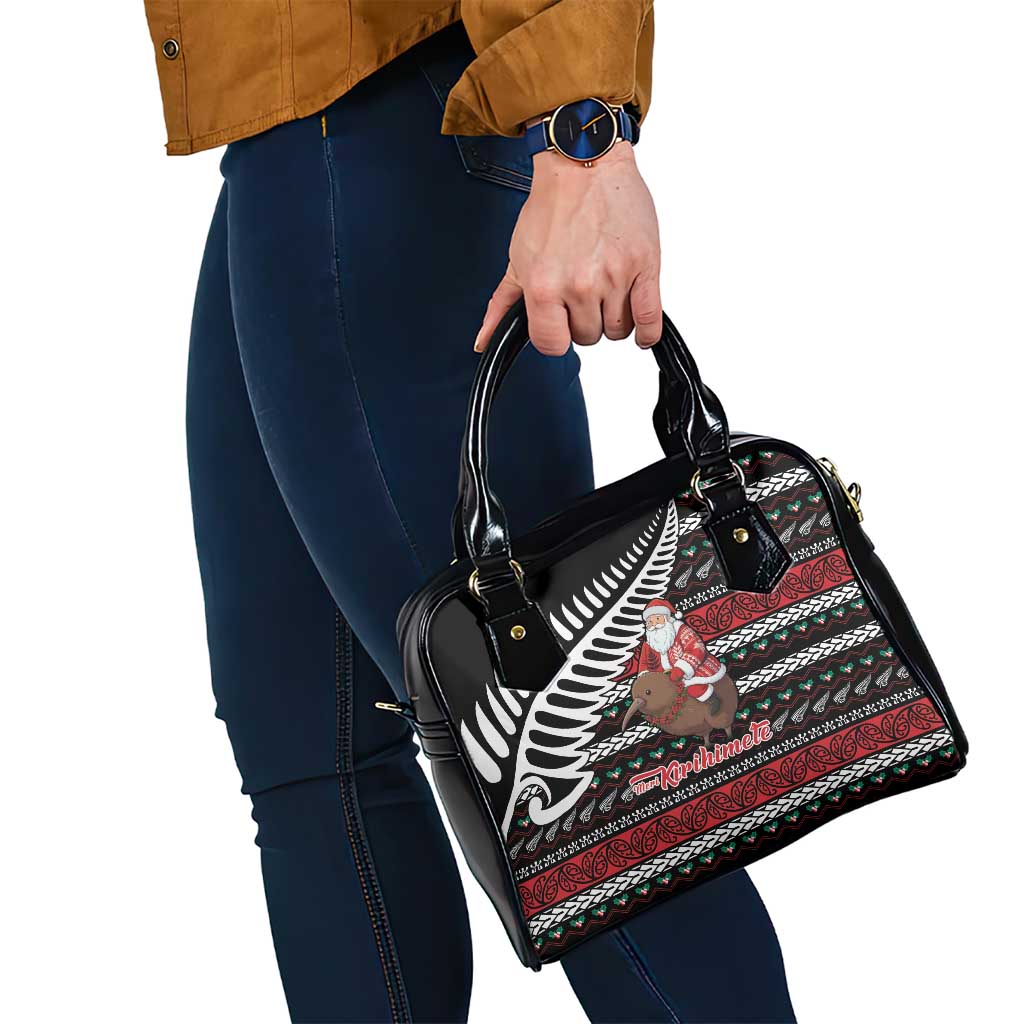 New Zealand Kiwi Santa Christmas Shoulder Handbag He Wairua Kirihimete LT9 - Polynesian Pride
