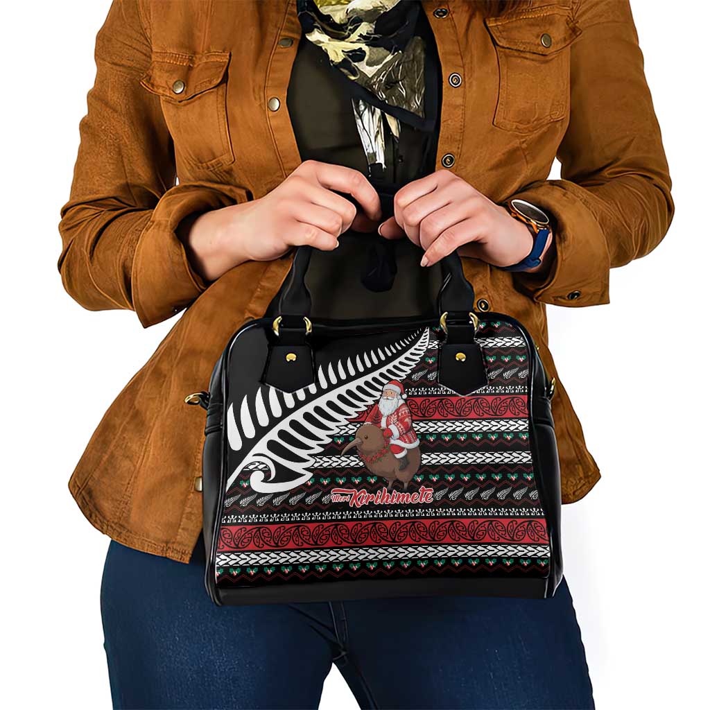 New Zealand Kiwi Santa Christmas Shoulder Handbag He Wairua Kirihimete LT9 - Polynesian Pride