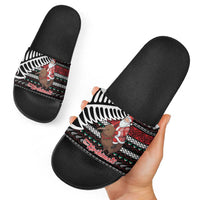 New Zealand Kiwi Santa Christmas Slide Sandals He Wairua Kirihimete LT9 - Polynesian Pride