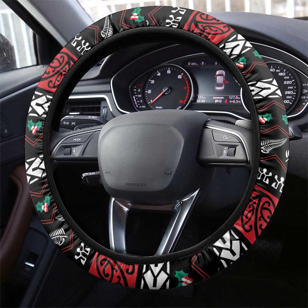 New Zealand Kiwi Santa Christmas Steering Wheel Cover He Wairua Kirihimete LT9 - Polynesian Pride