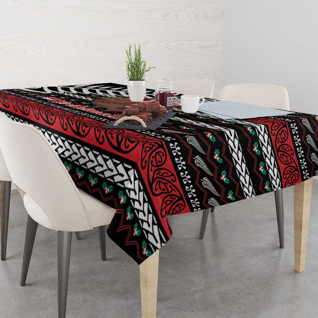 New Zealand Kiwi Santa Christmas Tablecloth He Wairua Kirihimete LT9 - Polynesian Pride