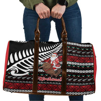 New Zealand Kiwi Santa Christmas Travel Bag He Wairua Kirihimete LT9 Black - Polynesian Pride