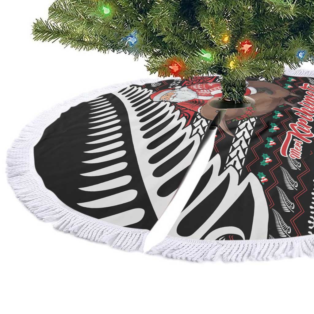 New Zealand Kiwi Santa Christmas Tree Skirt He Wairua Kirihimete LT9 - Polynesian Pride