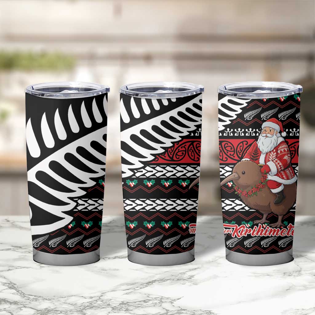 New Zealand Kiwi Santa Christmas Tumbler Cup He Wairua Kirihimete LT9 - Polynesian Pride