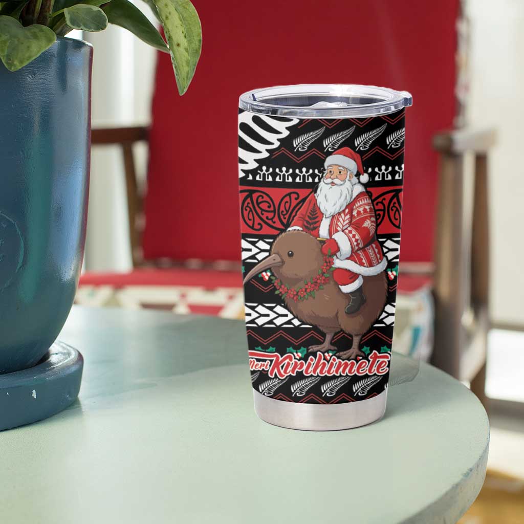 New Zealand Kiwi Santa Christmas Tumbler Cup He Wairua Kirihimete LT9 - Polynesian Pride