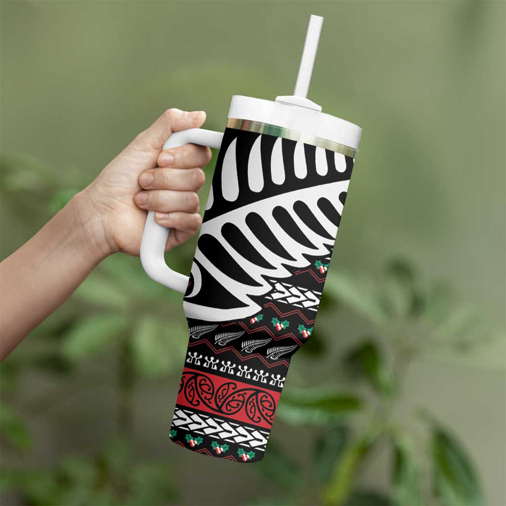 New Zealand Kiwi Santa Christmas Tumbler With Handle He Wairua Kirihimete LT9 - Polynesian Pride