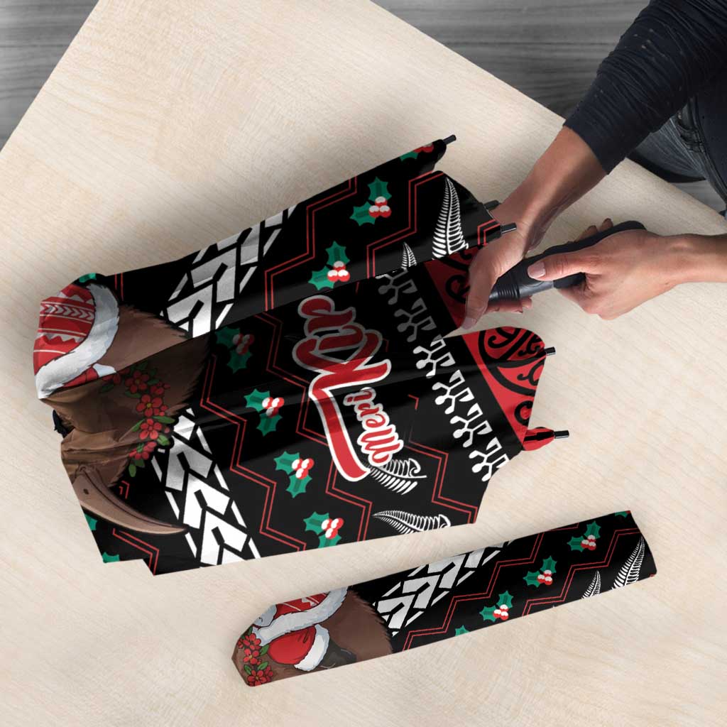 New Zealand Kiwi Santa Christmas Umbrella He Wairua Kirihimete LT9 - Polynesian Pride