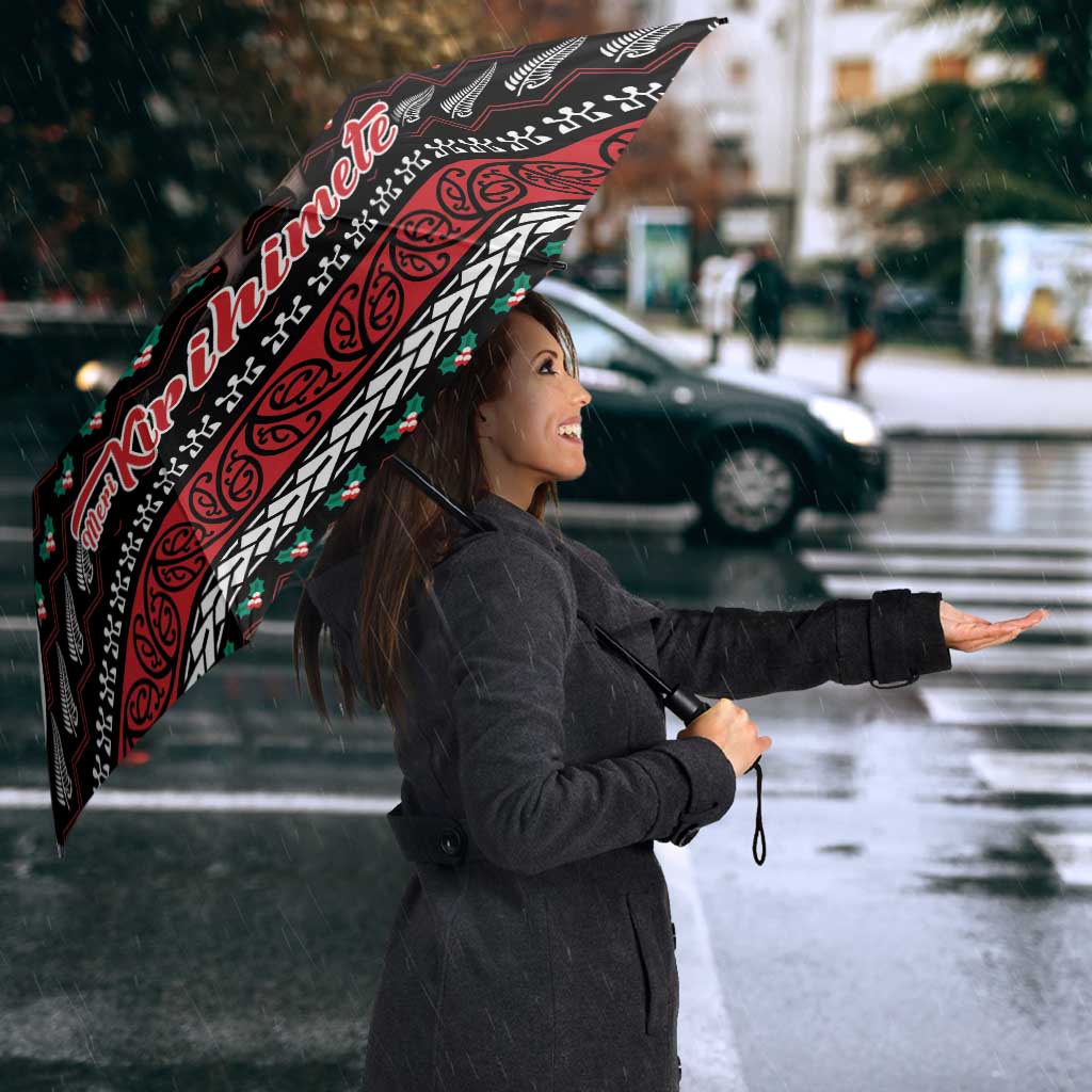 New Zealand Kiwi Santa Christmas Umbrella He Wairua Kirihimete LT9 - Polynesian Pride