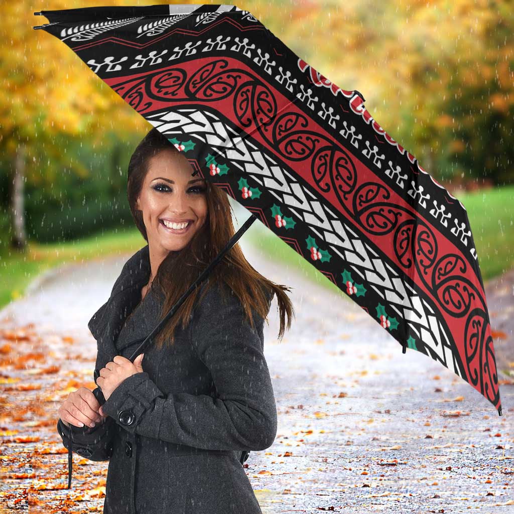 New Zealand Kiwi Santa Christmas Umbrella He Wairua Kirihimete LT9 - Polynesian Pride