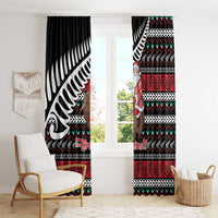 New Zealand Kiwi Santa Christmas Window Curtain He Wairua Kirihimete LT9 - Polynesian Pride