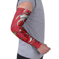 Personalised New Zealand Koru Pohutukawa Arm Sleeves Meri Kirihimete Aroha for Christmas LT9 - Polynesian Pride