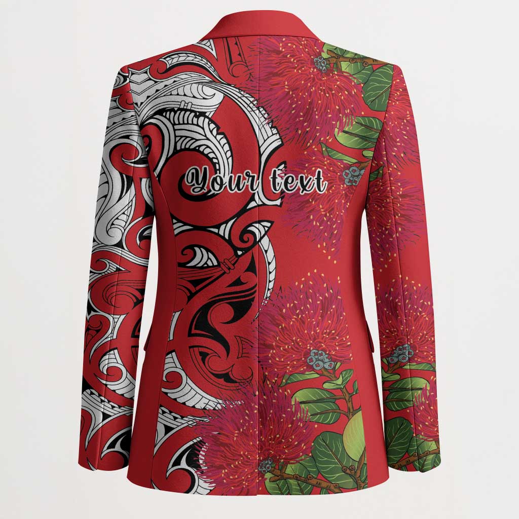 Personalised New Zealand Koru Pohutukawa Blazer Meri Kirihimete Aroha for Christmas LT9 - Polynesian Pride
