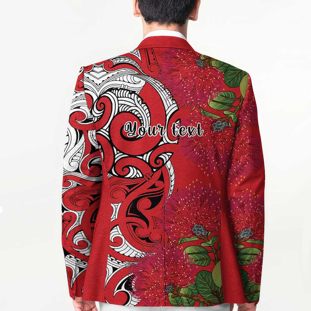 Personalised New Zealand Koru Pohutukawa Blazer Meri Kirihimete Aroha for Christmas LT9 - Polynesian Pride