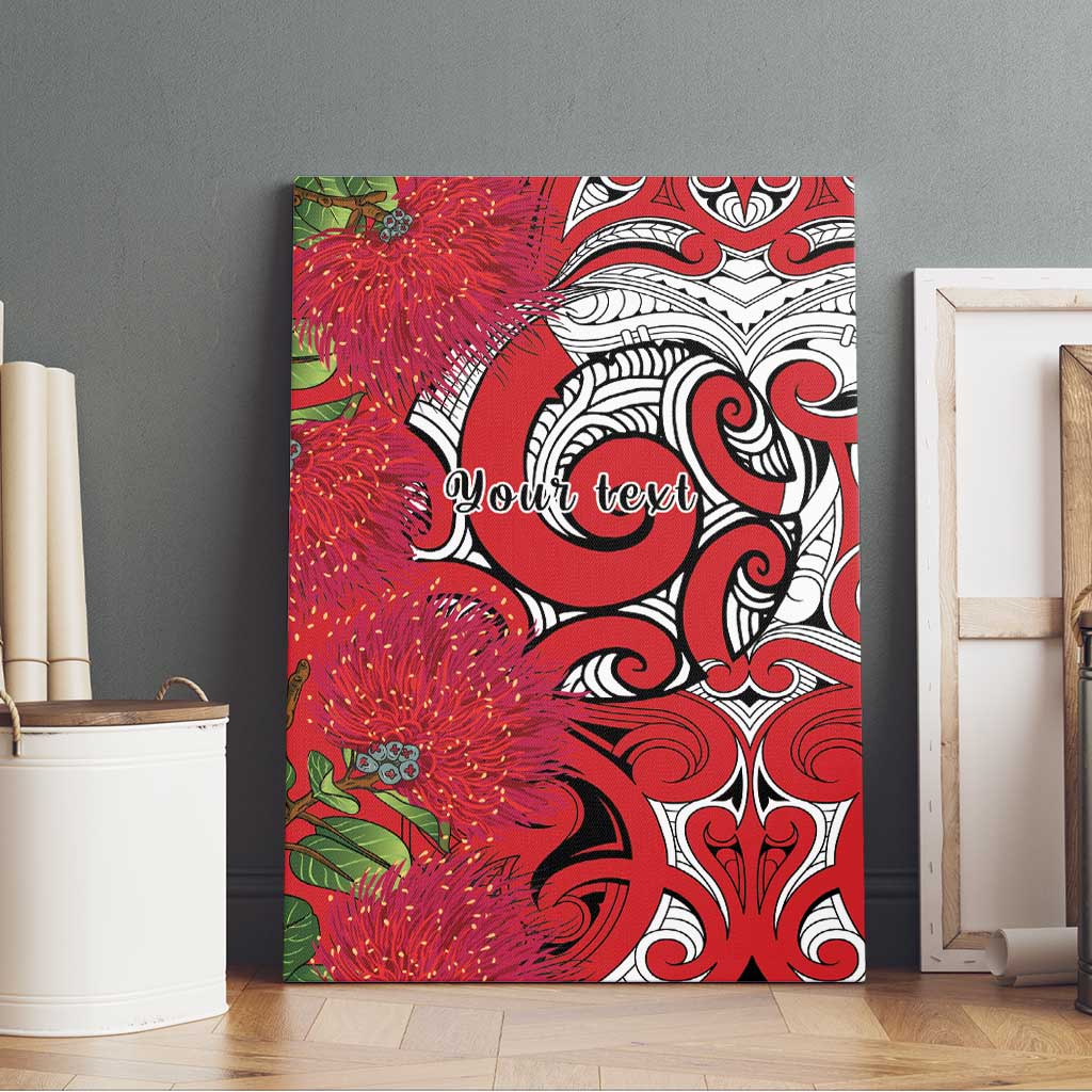 Personalised New Zealand Koru Pohutukawa Canvas Wall Art Meri Kirihimete Aroha for Christmas LT9 - Polynesian Pride