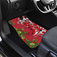 Personalised New Zealand Koru Pohutukawa Car Mats Meri Kirihimete Aroha for Christmas LT9 - Polynesian Pride
