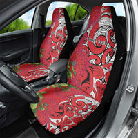 Personalised New Zealand Koru Pohutukawa Car Seat Cover Meri Kirihimete Aroha for Christmas LT9 - Polynesian Pride