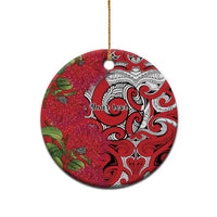 Personalised New Zealand Koru Pohutukawa Ceramic Ornament Meri Kirihimete Aroha for Christmas LT9 - Polynesian Pride