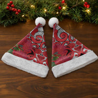 Personalised New Zealand Koru Pohutukawa Christmas Santa Hat Meri Kirihimete Aroha for Christmas LT9 - Polynesian Pride