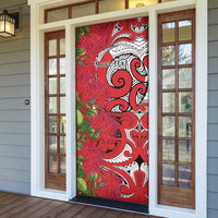 Personalised New Zealand Koru Pohutukawa Door Cover Meri Kirihimete Aroha for Christmas LT9 - Polynesian Pride