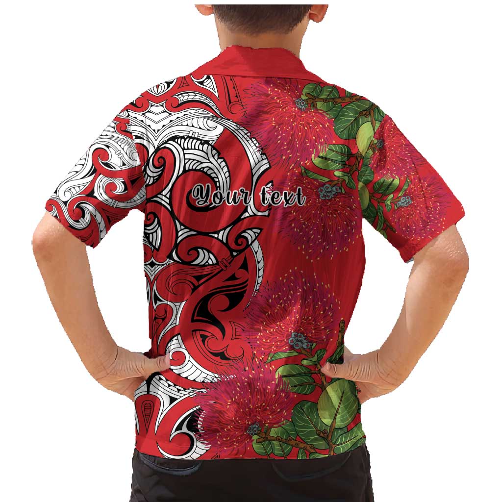 Personalised New Zealand Koru Pohutukawa Family Matching Mermaid Dress and Hawaiian Shirt Meri Kirihimete Aroha for Christmas LT9 - Polynesian Pride