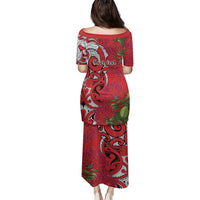 Personalised New Zealand Koru Pohutukawa Family Matching Puletasi and Hawaiian Shirt Meri Kirihimete Aroha for Christmas LT9 - Polynesian Pride
